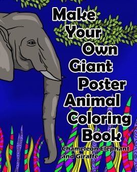 Maker your own giant animal poster coloring book