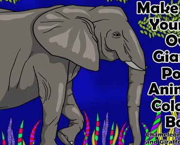 Coloring book cover with an elephant on it