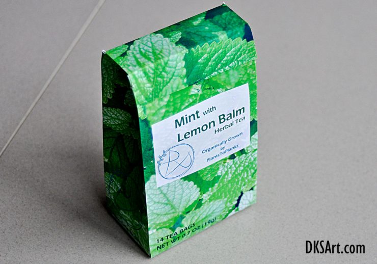 Small printable mint tea box free design