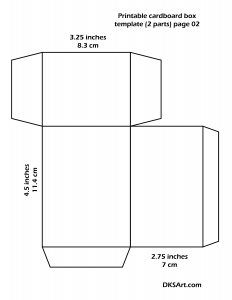 Blank template that can be used to create a printable box part 2 of 2