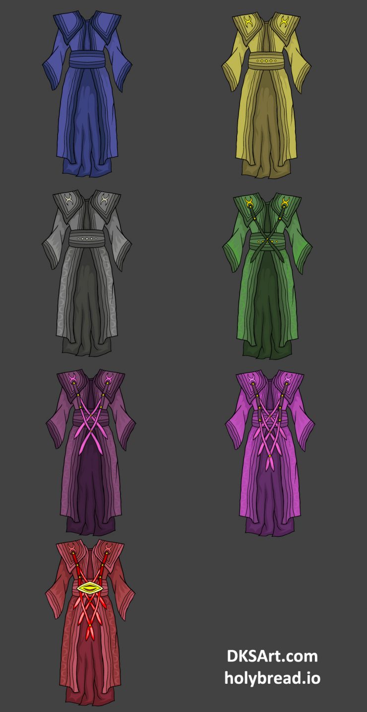 Chest robe armor game asset artwork