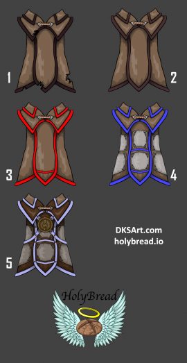 New artwork design of chest armor for bard character class