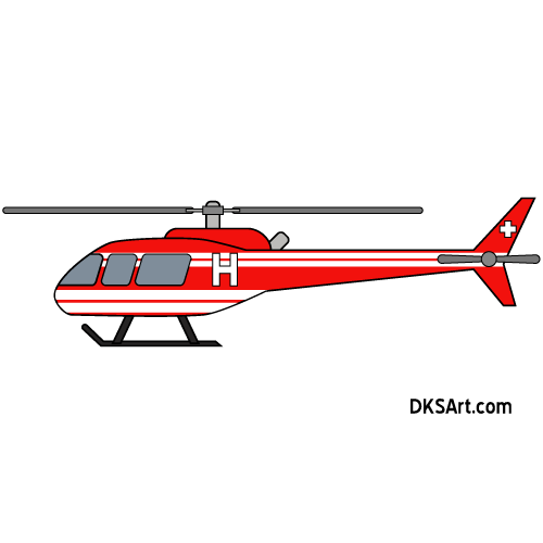 Hospital helicopter flying