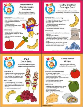 healthy recipes for kids activity sheet