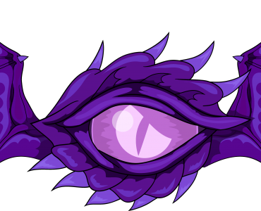 Eyeball with dragon wings