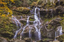 North Carolina river waterfall